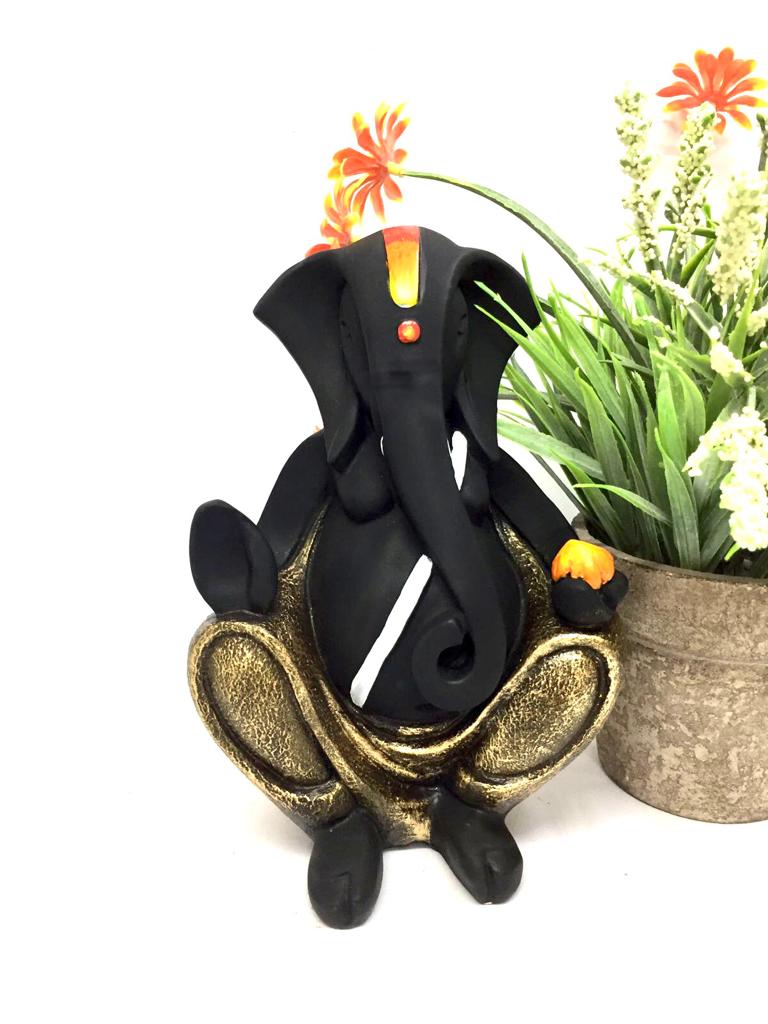 Lord Ganesha Black Resin Unique Design To Suit Every Space By Tamrapatra