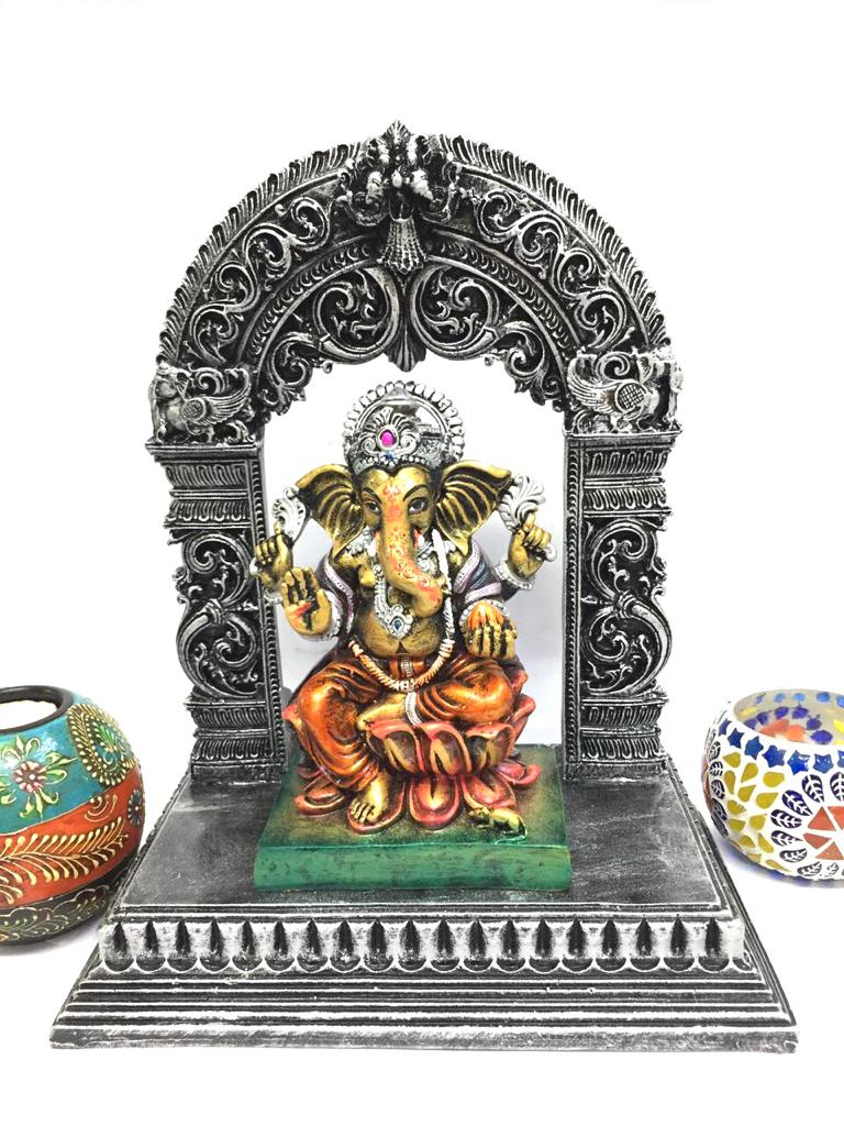 Resin Artefacts In Spiritual Collectible Extravagant Lord Ganesh By Tamrapatra
