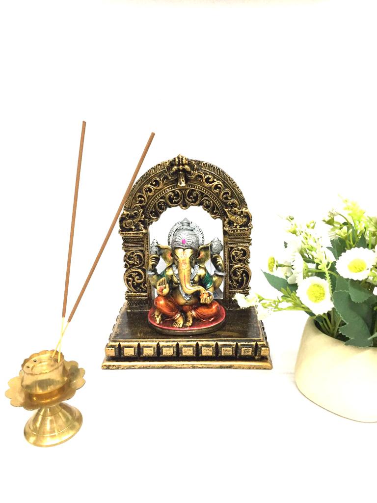 Ganesha Sitting Under Jharokha Style Pillars Exclusive New Arrival At Tamrapatra