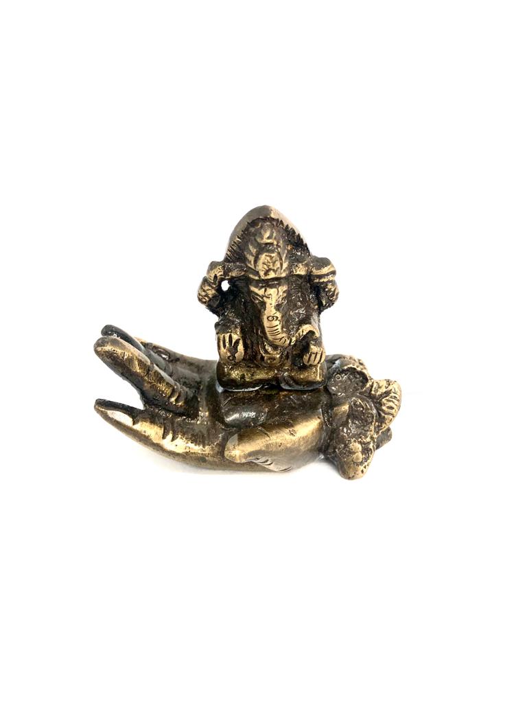 Exclusive New Design Of Ganesh On Hand Handcrafted From Brass Tamrapatra