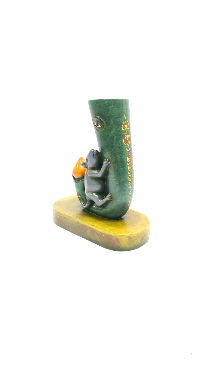 Modak Ganesh Trunk & Mouse On Stand Wonderful Resin Creations By Tamrapatra