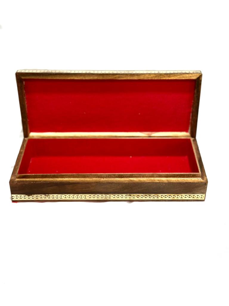 Long Gemstone Box With Traditional Design Storage Box New From Tamrapatra
