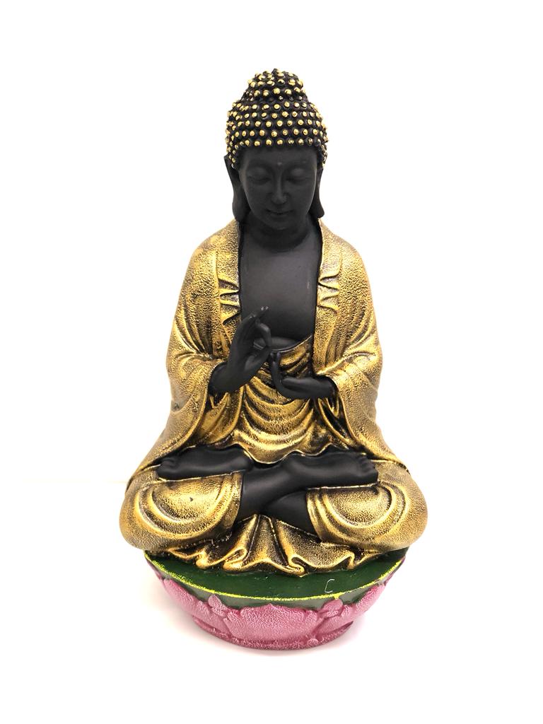Meditating Sculpture Of Buddha On Lotus Shaped Base Exclusively At Tamrapatra