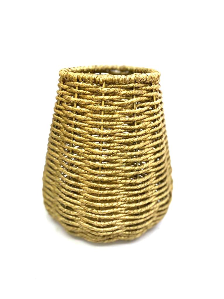 Jute Planters With Sturdy Metal Combination Various Shades From Tamrapatra