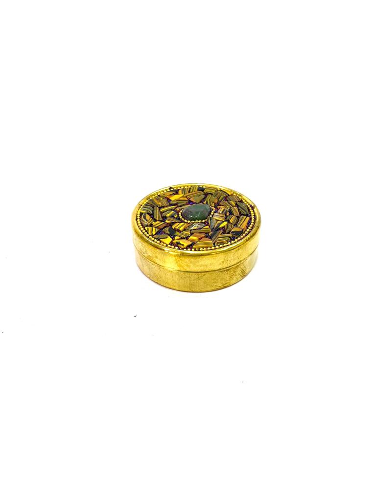 Brass Stone Dibbi With Storage Sindoor Jewelry Exclusive Range From Tamrapatra