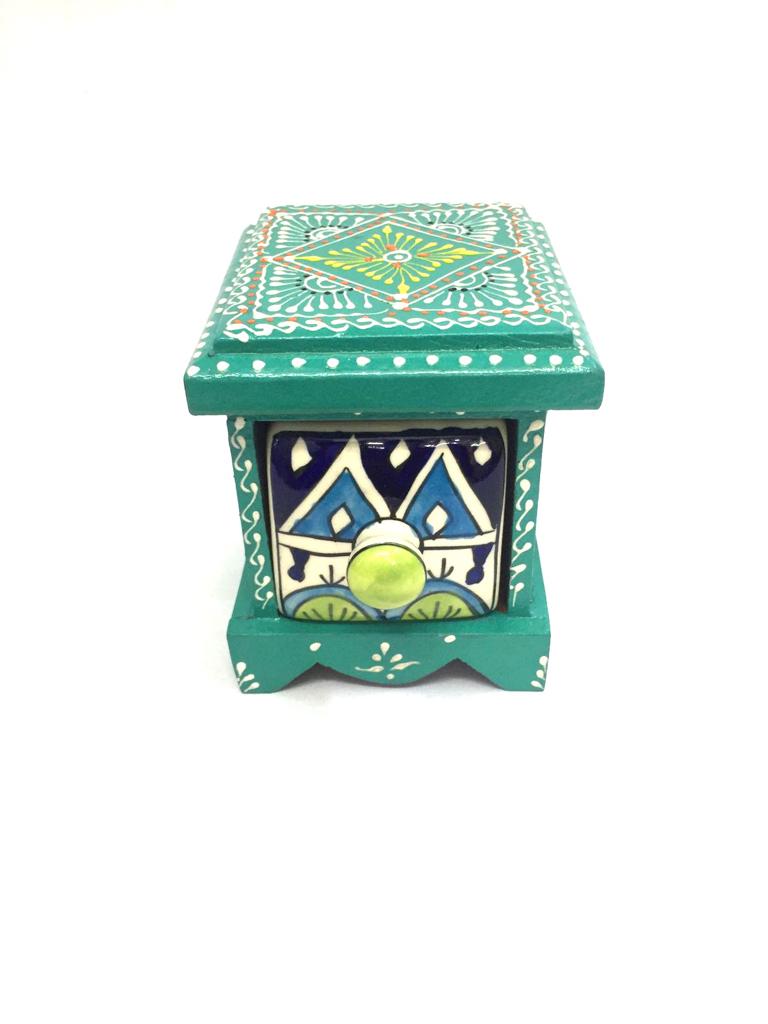 Hand Painted Single Designer Drawer Traditional Gifting Décor By Tamrapatra