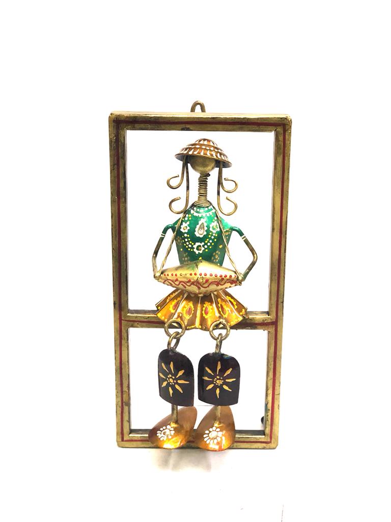 Sitting Dolls Metal Hanging With Moving Legs New Table Top In Store By Tamrapatra