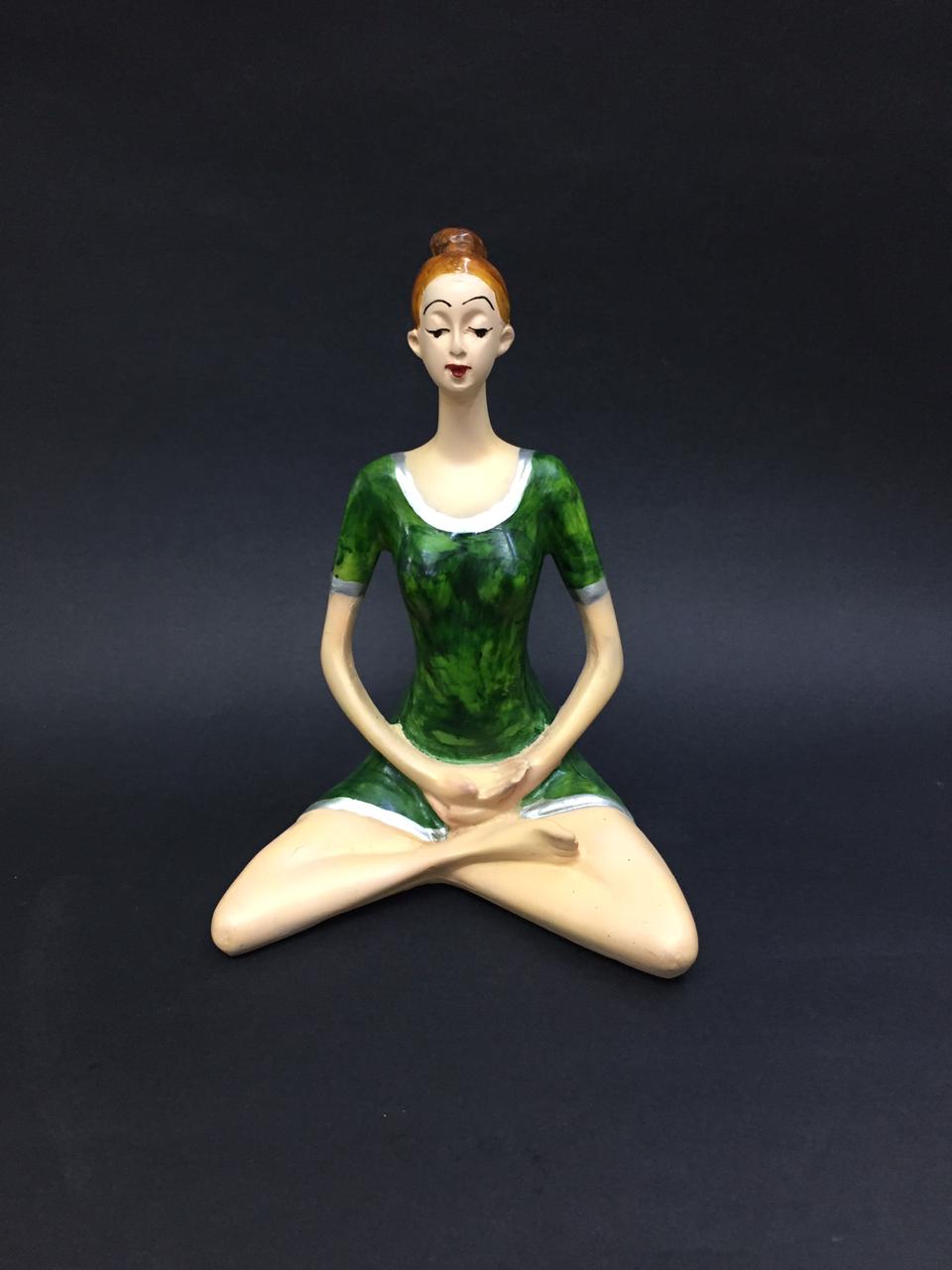 Yoga Lady Showpiece Exercise Modern Art In Various Models From Tamrapatra