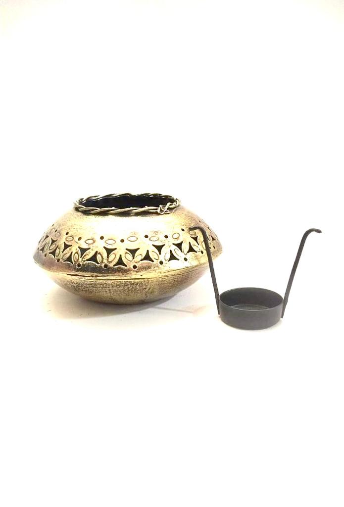 Handi Metal Tea Light Holder Candle Holder In Vintage Design From Tamrapatra