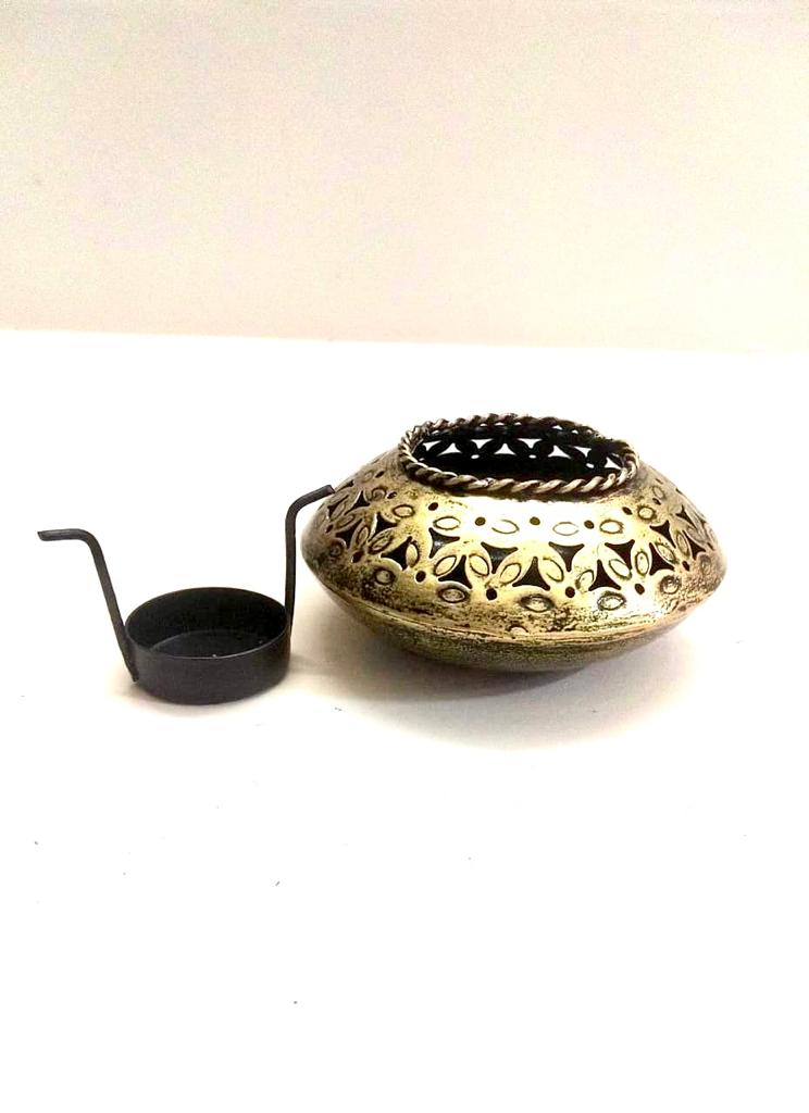 Handi Metal Tea Light Holder Candle Holder In Vintage Design From Tamrapatra