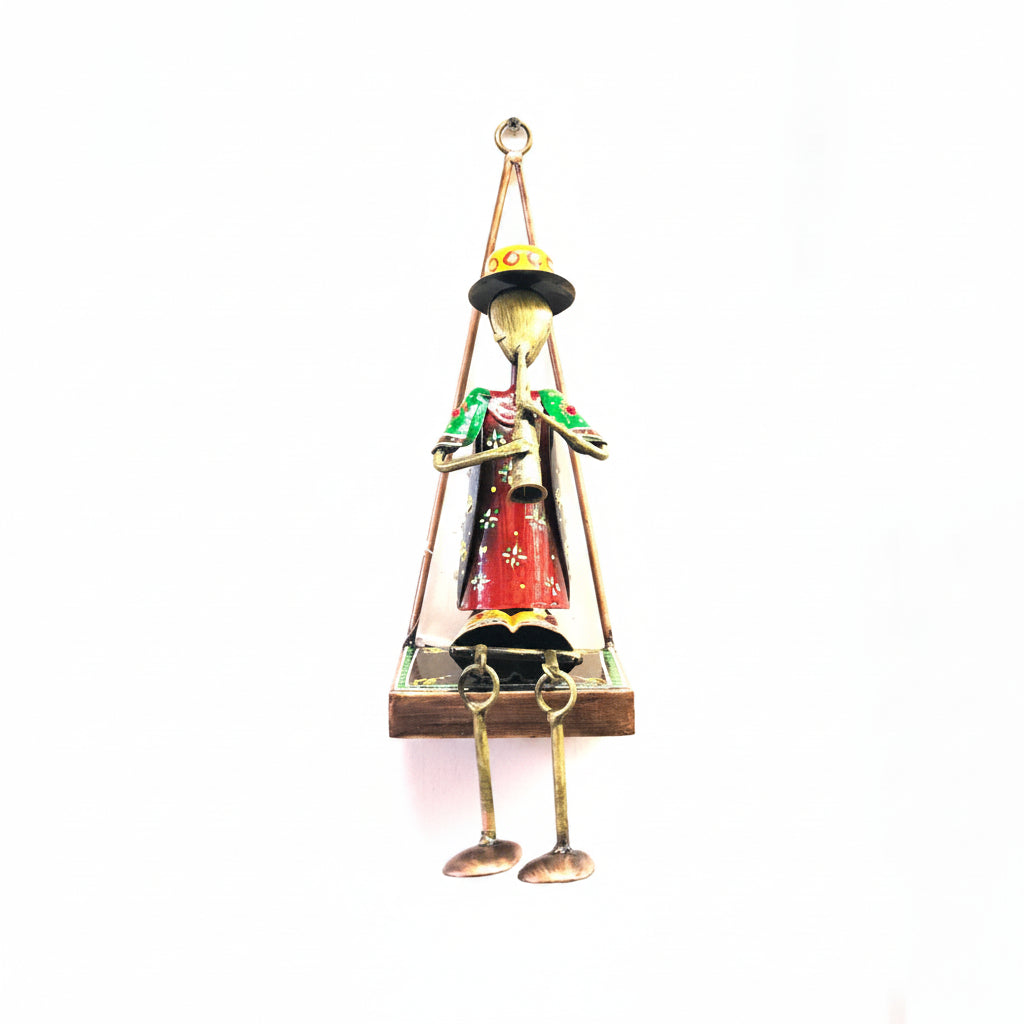 Hanging Figures Playing Musical Instruments Metal Wall Décor By Tamrapatra - Tamrapatra