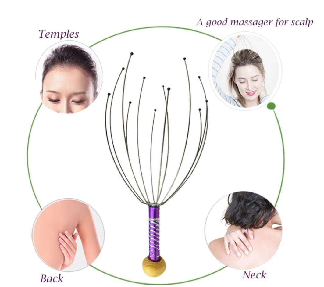 Head Massager Relief & Calms Your Mind Rejuvenates Hair Follicles Tamrapatra