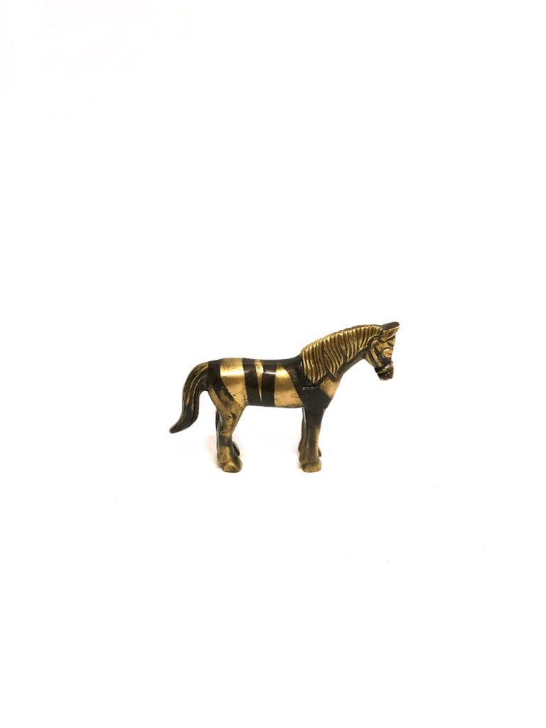 Horse Brass Fine Craftsmanship Dazzling Animals Collection Showpiece By Tamrapatra