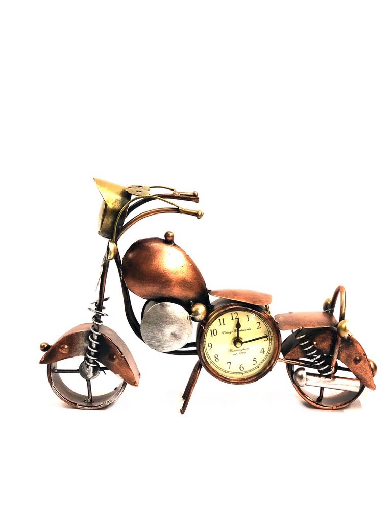 Bike Designed Table Clock Series For Motorbike Lovers Exclusive Tamrapatra