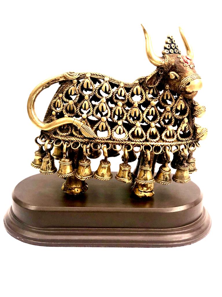 Vastu Nandi Beautiful Creation From Lost Wax In Brass With Stand By Tamrapatra