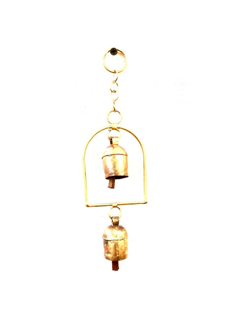 2 Bell Various Designer Rings Hanging Iron & Copper Chimes By Tamrapatra