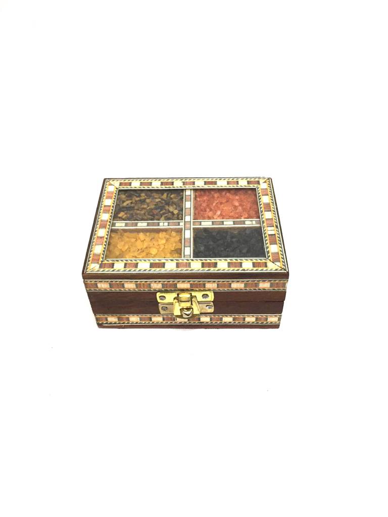 Designer Gemstone Jewelry Wooden Storage Box Beautiful Gifts By Tamrapatra