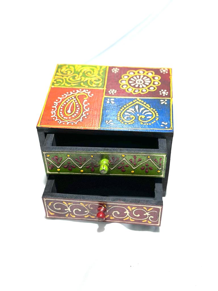 Hand Painted Jewelry Box In Various Designs Indian Craftsmanship From Tamrapatra