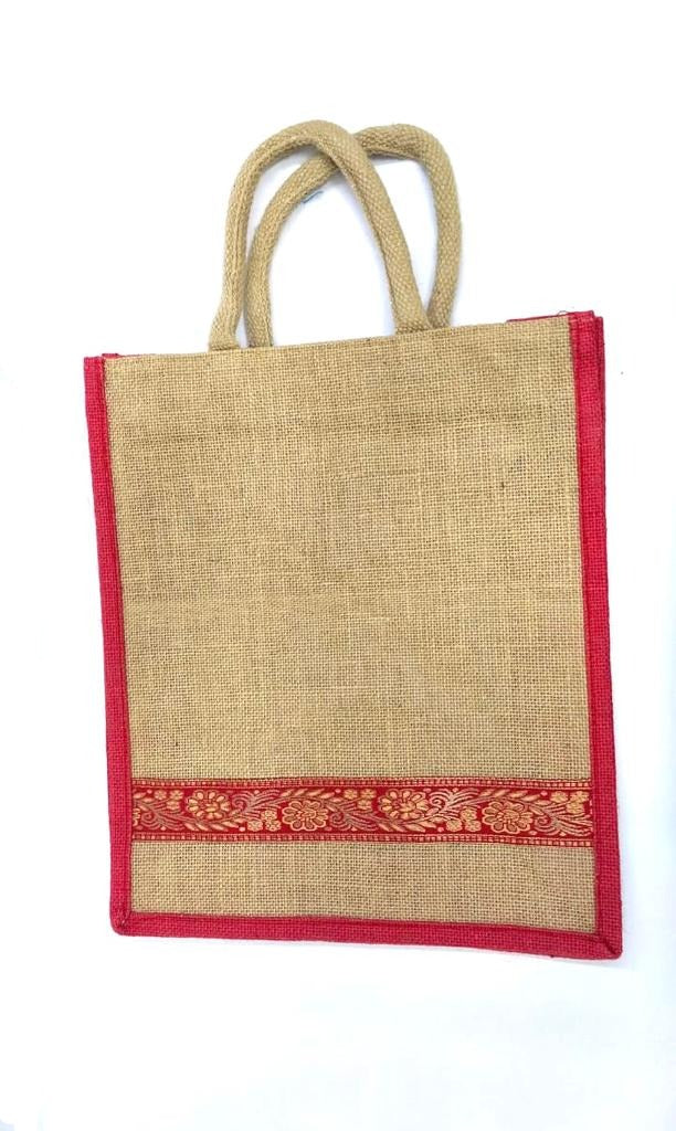 Fine Quality Jute Bags Unisex To Carry Lunchbox Gym Clothes Grocery Tamrapatra