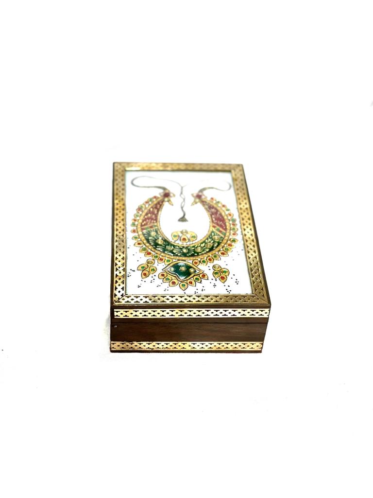 Marble Eccentric Jewelry Box With Acrylic Handcrafted Storage Box Tamrapatra