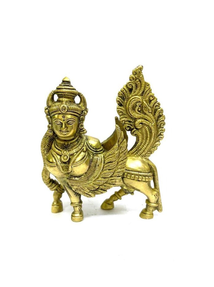 Brass Kamdhenu Statue God Religious Idols Eccentric Designs By Tamrapatra