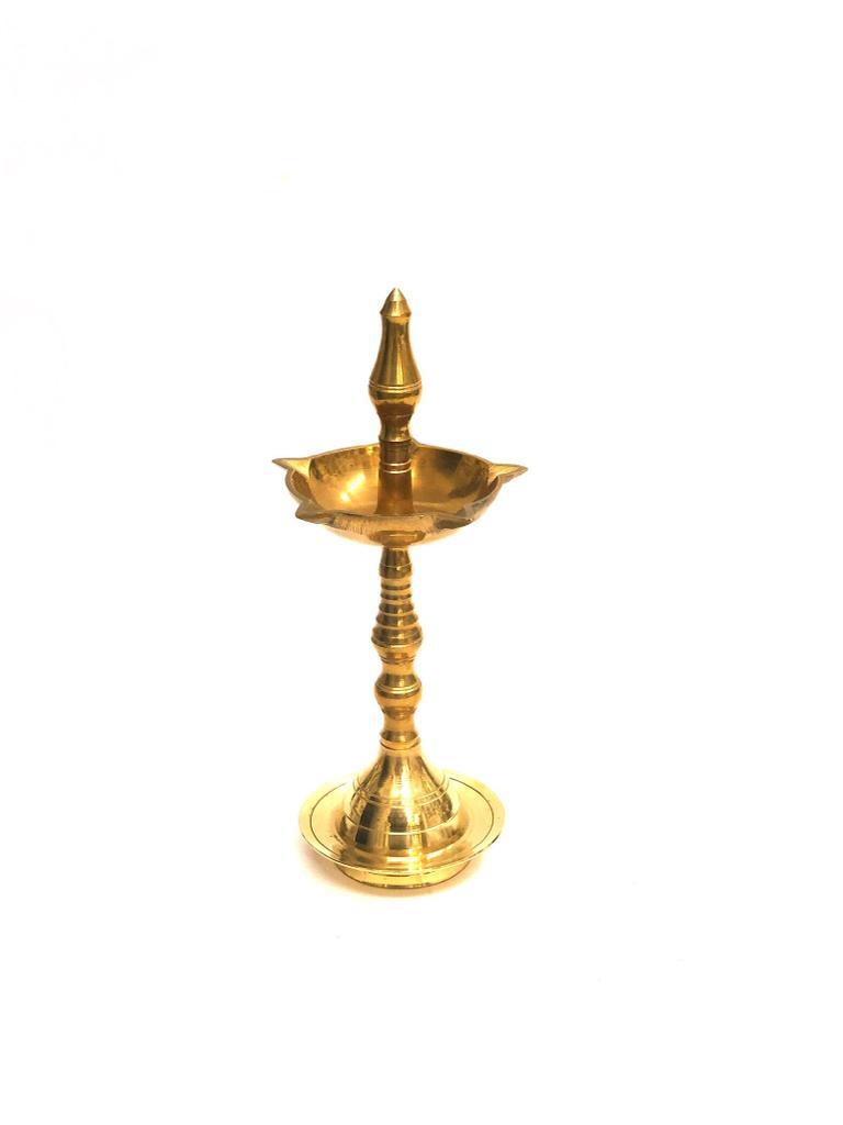 Kerala Deepak Style Brass Handcrafted Temple Decoration Excellence Tamrapatra
