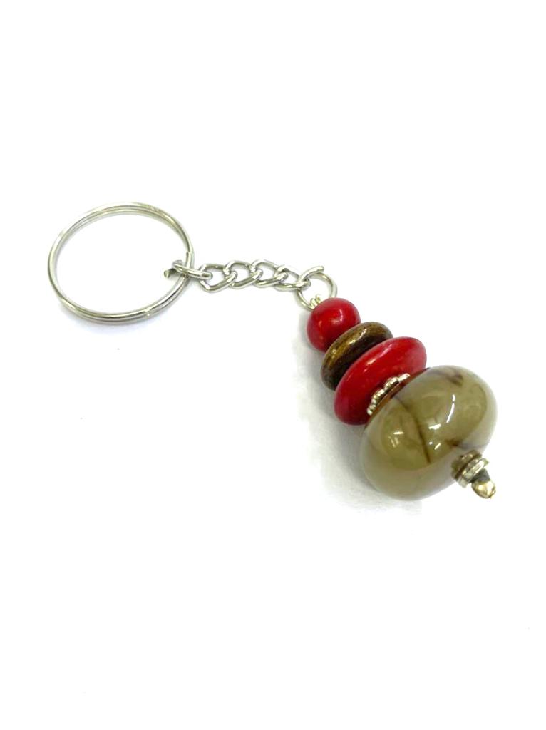 Fancy Stone Shaped Beads Keychains Beautiful Shades Designed By Tamrapatra