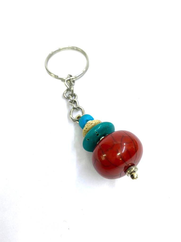 Fancy Stone Shaped Beads Keychains Beautiful Shades Designed By Tamrapatra