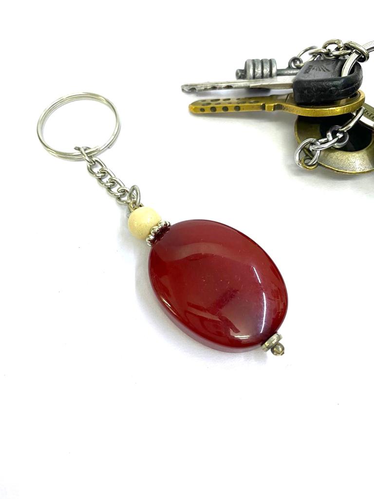 Fancy Stone Shaped Beads Keychains Beautiful Shades Designed By Tamrapatra