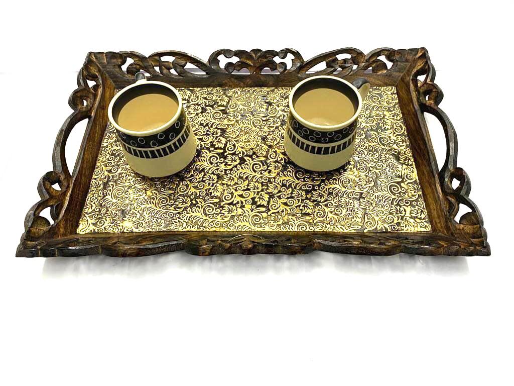 Brass Foil Fitted Tray Dinning & Gifting On Every Occasion By Tamrapatra - Tamrapatra