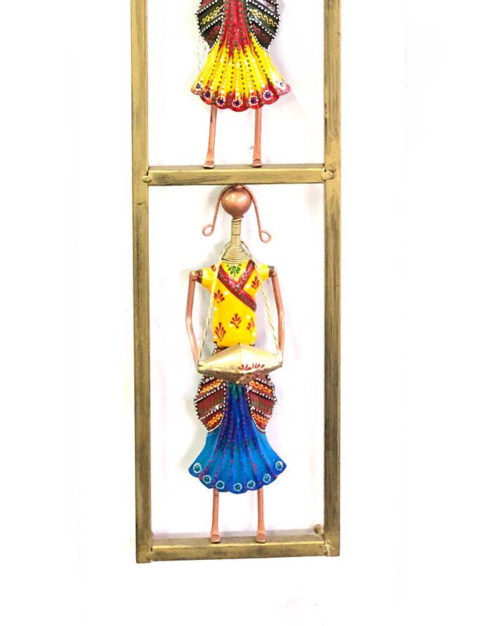 3 Standing Lady Musicians In Vertical Frame To Beautify Pillars By Tamrapatra