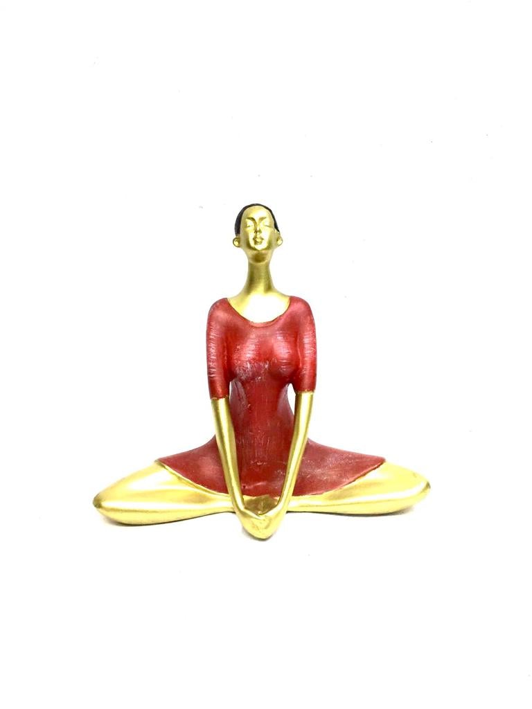 Yoga Lady In Pink Gold Shades Interior Design Modern Art From Tamrapatra