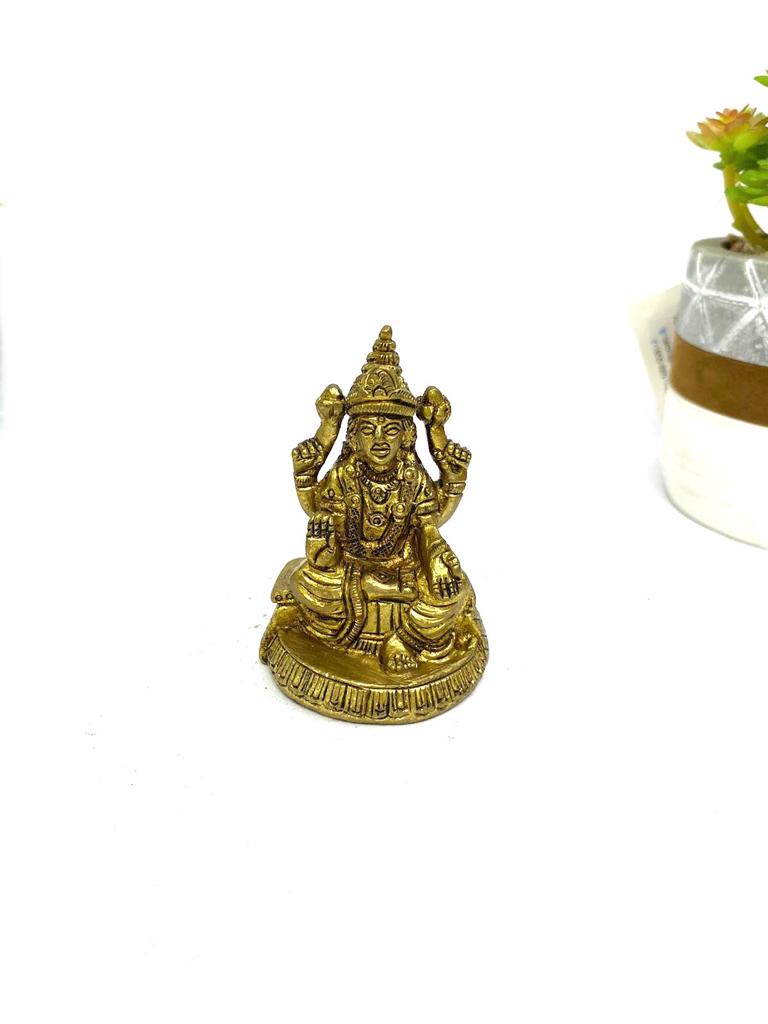 Brass Idols Showpiece Collection Handcrafted Ganesh Lakshmi From Tamrapatra