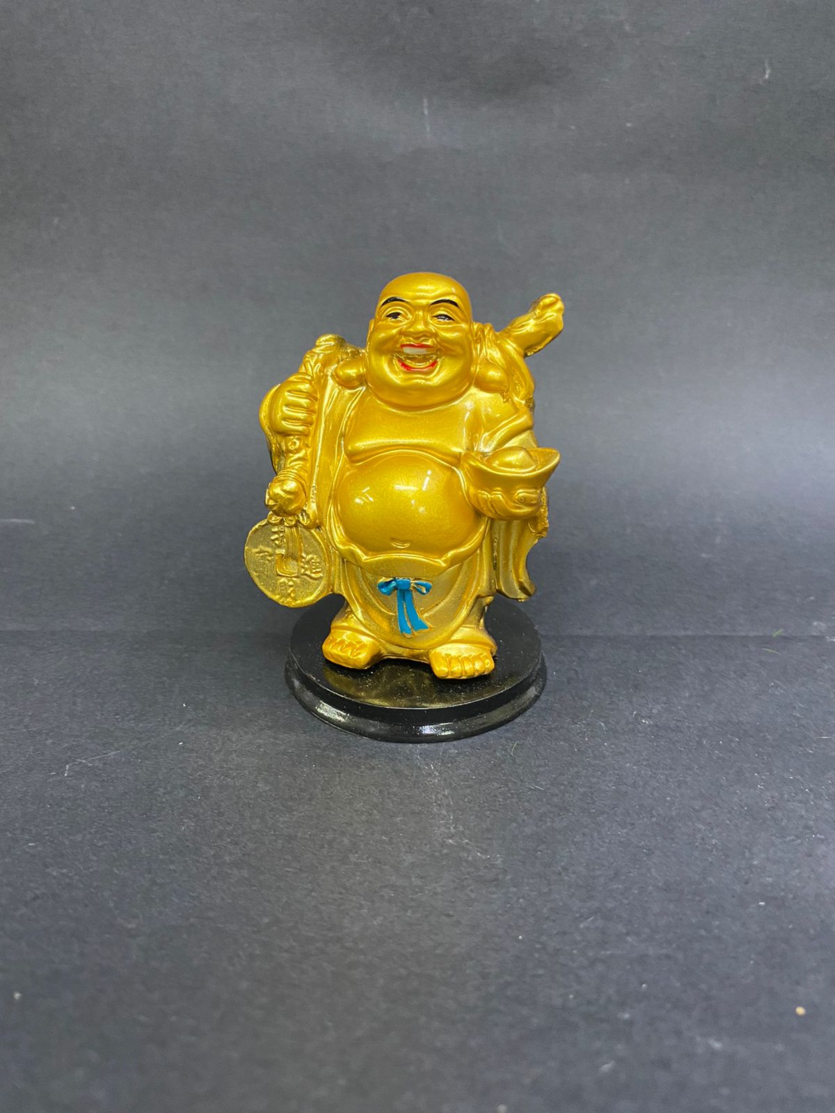 Laughing Buddha Golden Shades In Various Designs Gifting's Form Tamrapatra