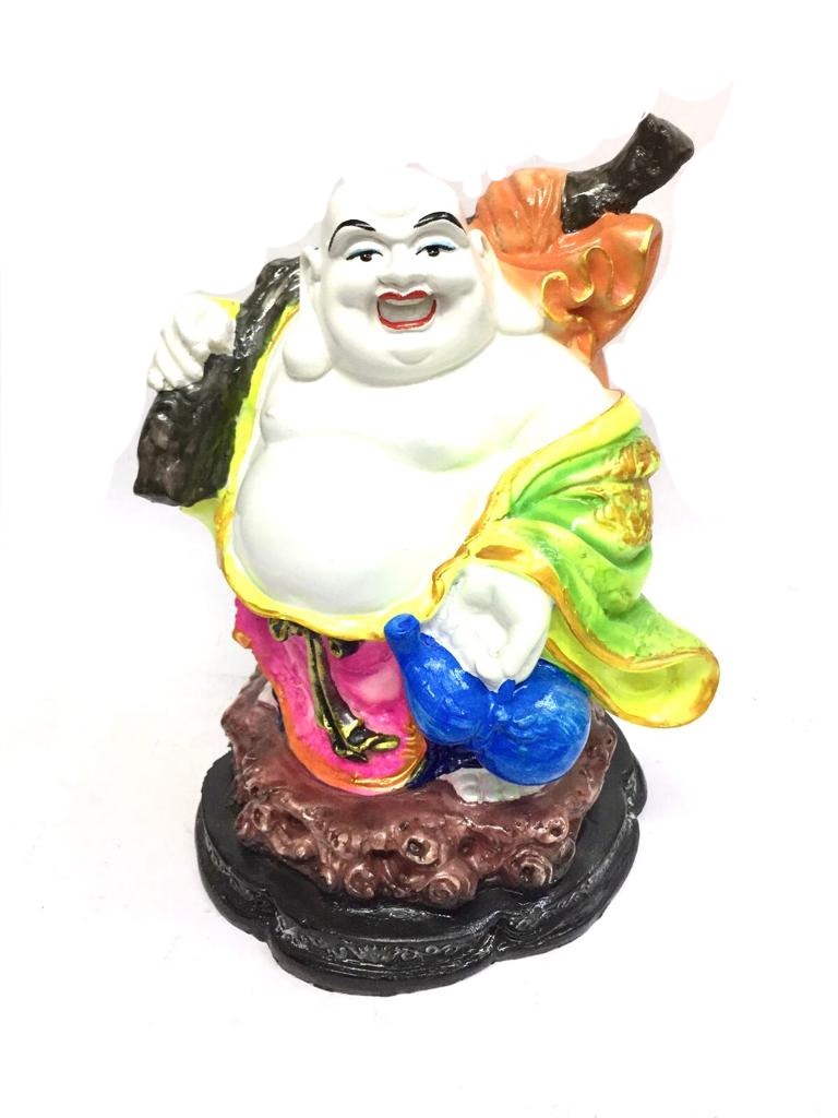 Laughing Buddha In Attractive Shades Beautiful Lucky Auspicious Tamrapatra