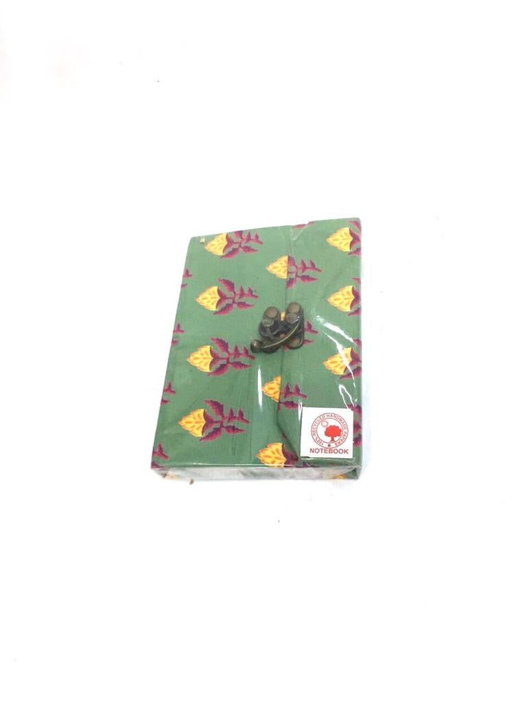 Handmade Recycled Paper Diary Colorful With Locks Size M By Tamrapatra