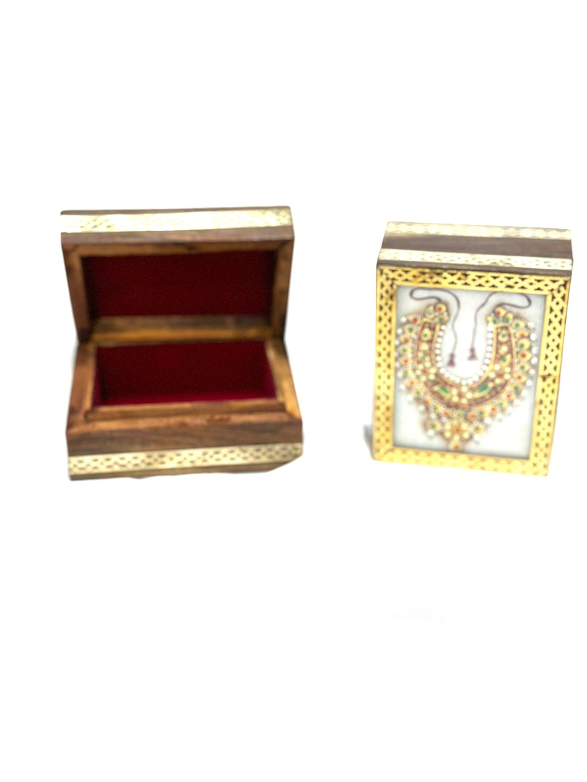 Marble Designer Royal Jewelry Wooden Box Storage Gifting's By Tamrapatra