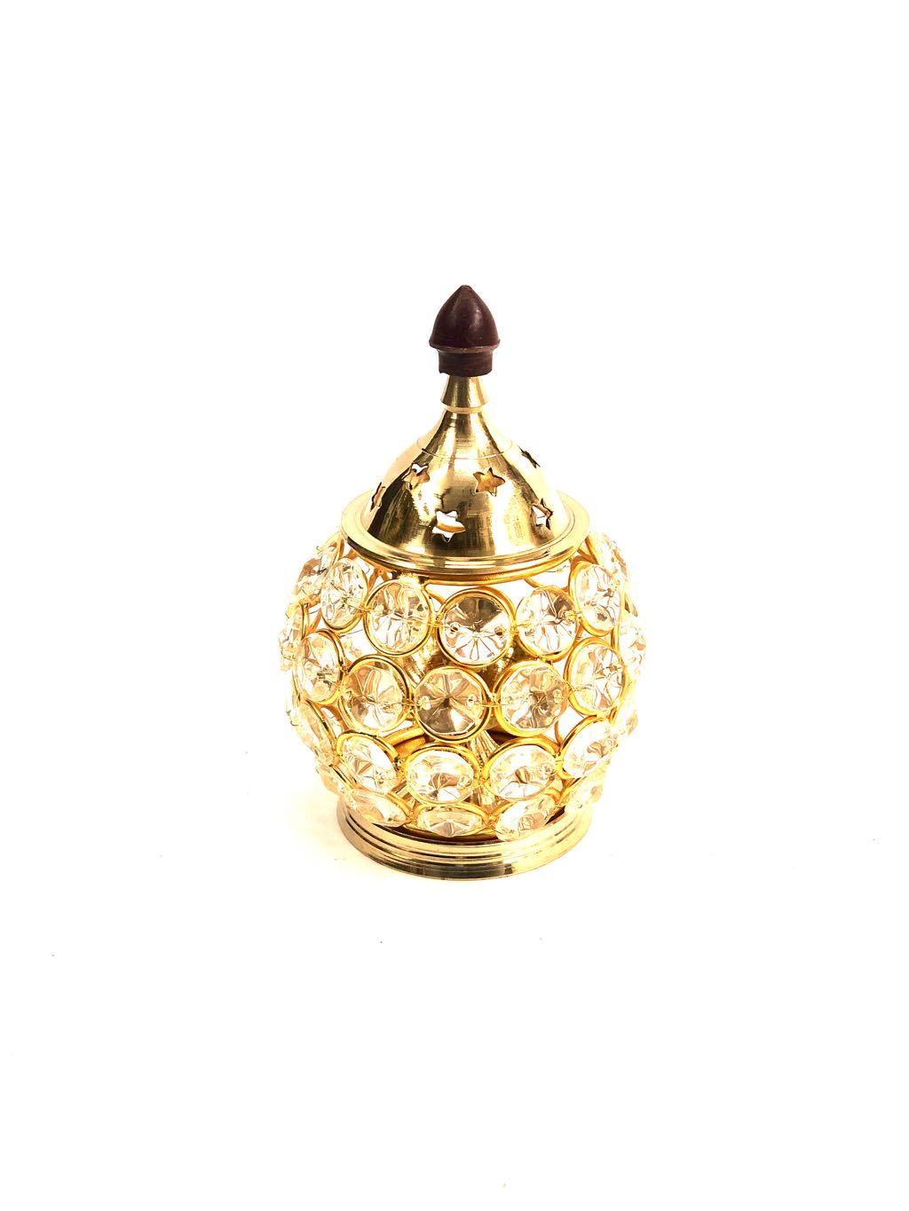 Crystal Matki Style Diya To Lighten Your Space Brass Decor Tamrapatra