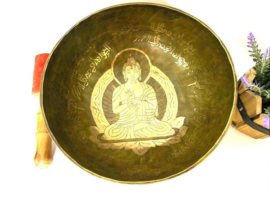 Big Mediation Bowl Original Brass Extraordinary Collection Carving From Tamrapatra