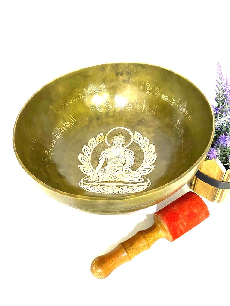 Big Mediation Bowl Original Brass Extraordinary Collection Carving From Tamrapatra