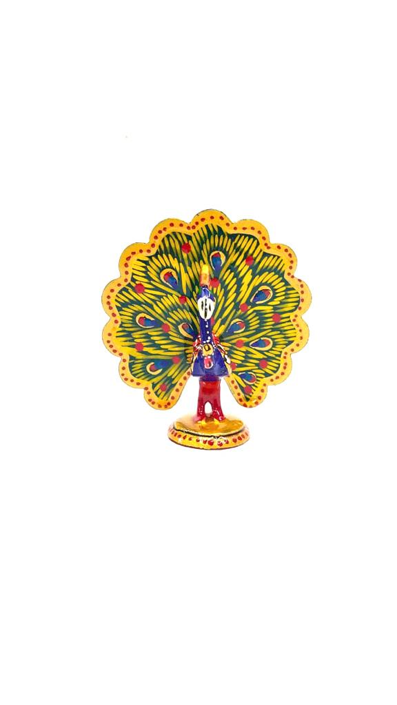 Peacock Meena Handcrafted Enamel Artistic Craftsmanship Collectible From Tamrapatra