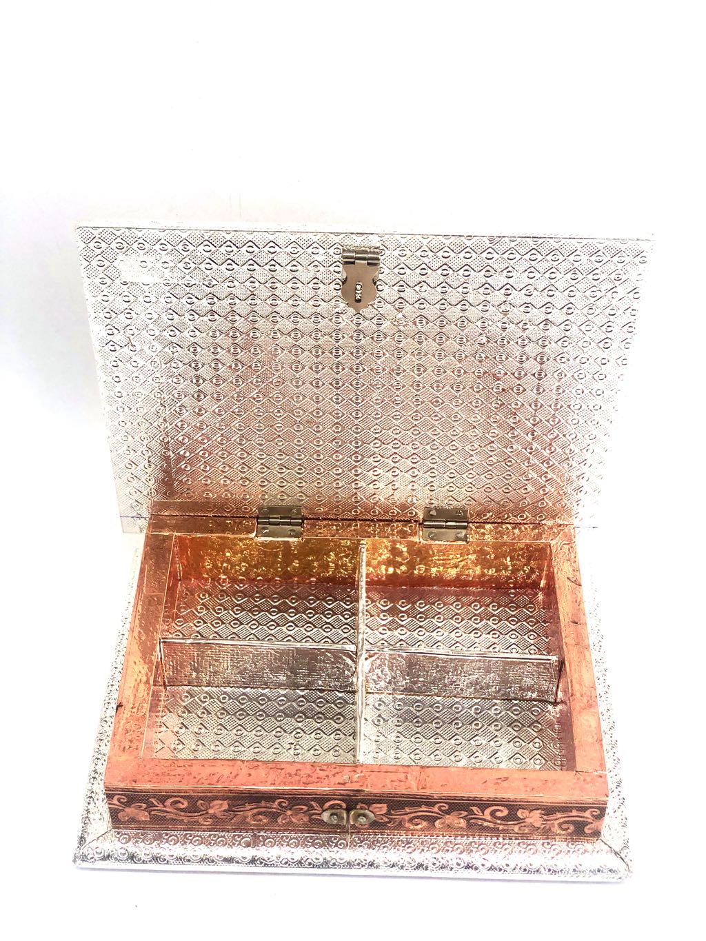 Meenakari Dry Fruit Box For Special Occasions Gifts Home Use Tamrapatra