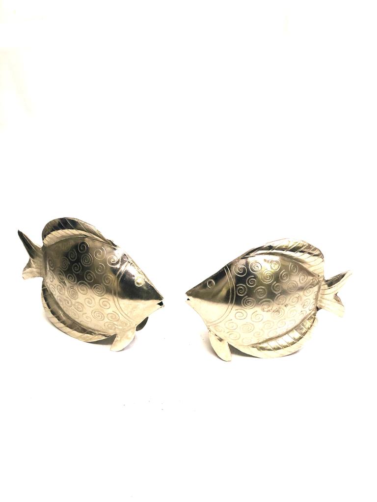 Nickel Iron Fish Hand Carved From Metal Designed For Fish Lovers By Tamrapatra