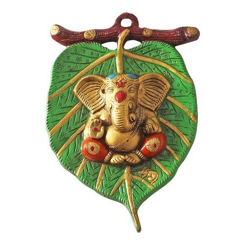 New Ganesha Designer Leaf Hanging Entrance Door Décor Gifts By Tamrapatra