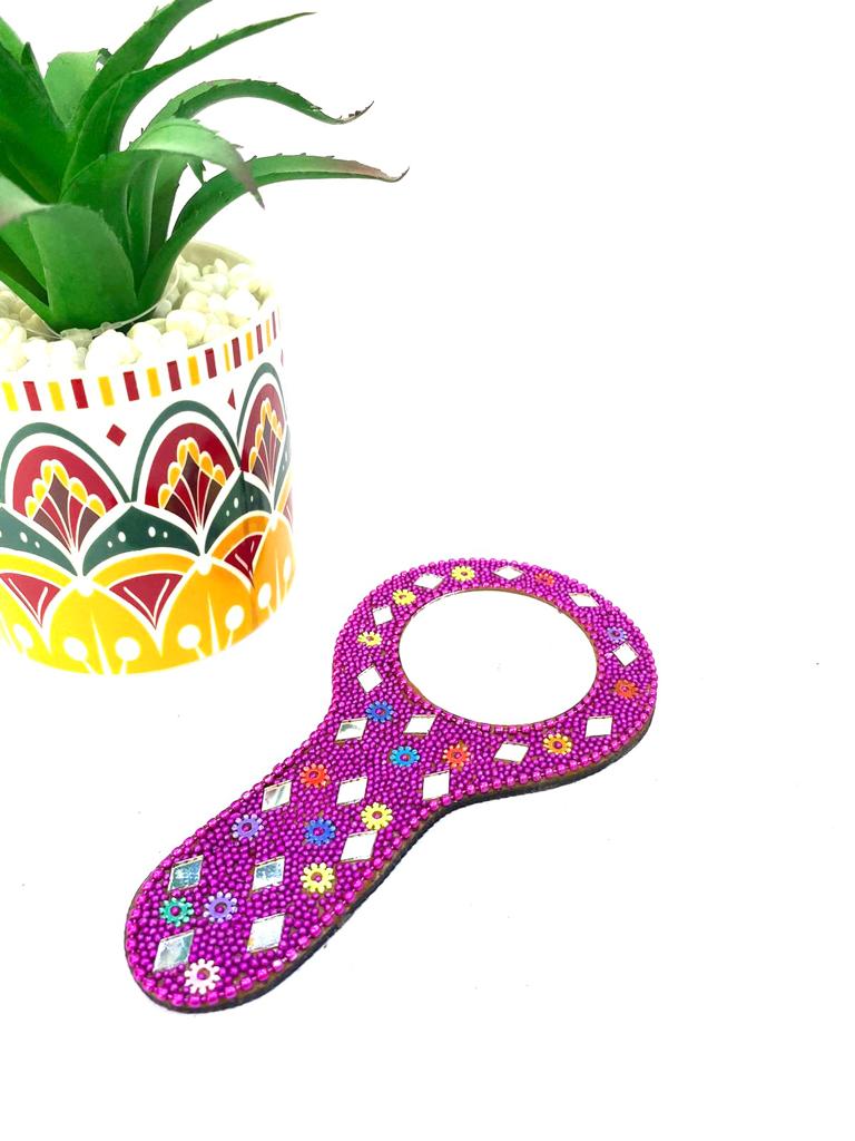 Handmade Mirror Utility Travelling Souvenir Compact Design From Tamrapatra