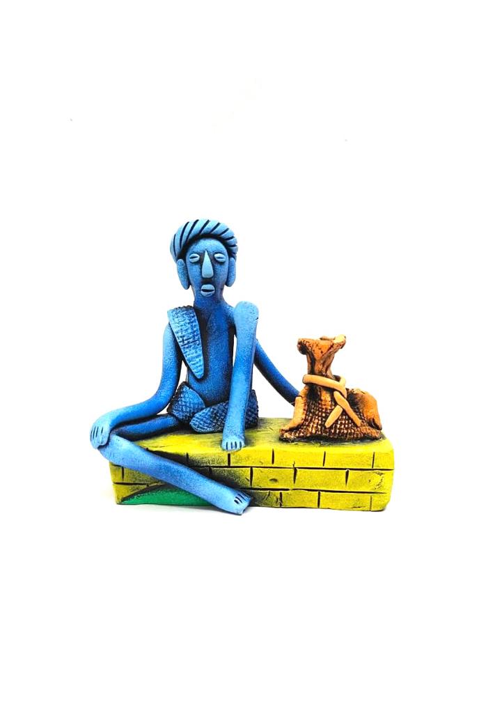 Man Sitting On A Brick Structure Best Collection Of Terracotta By Tamrapatra