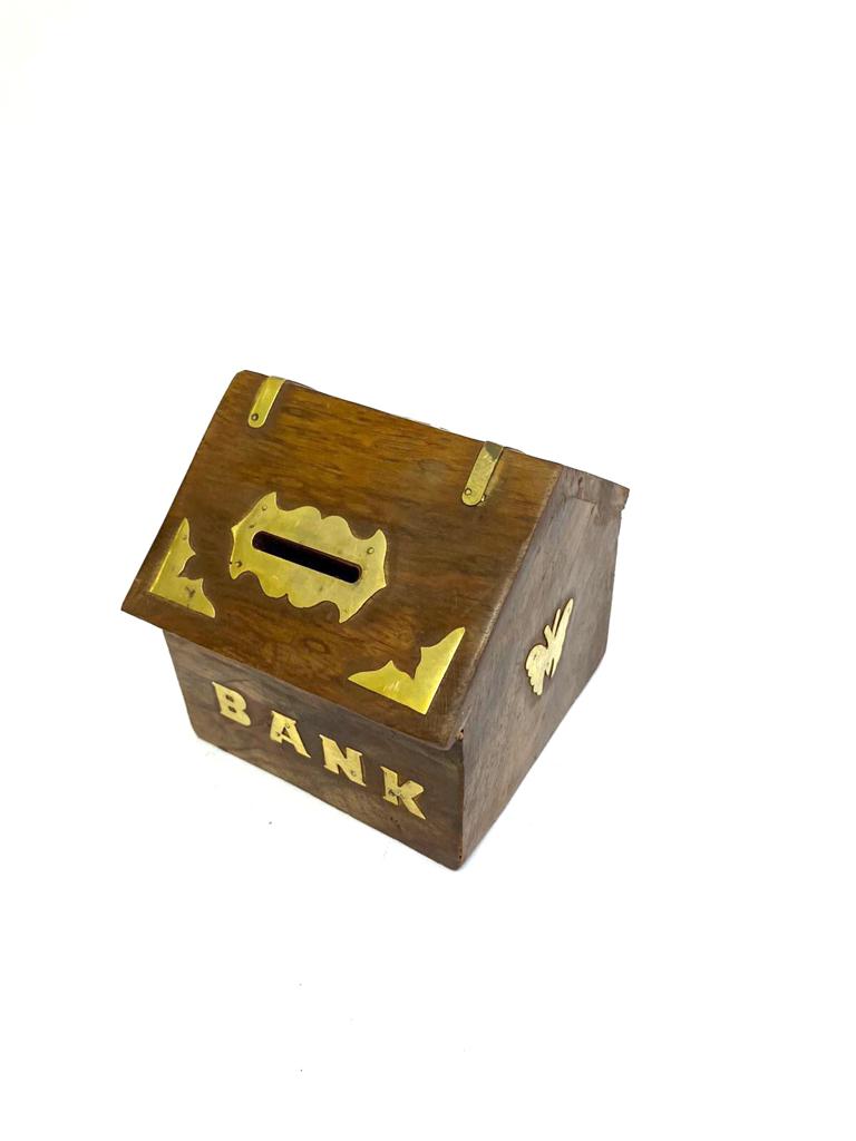 Money Coin Piggy Bank Wooden Artwork In Various Designs From Tamrapatra