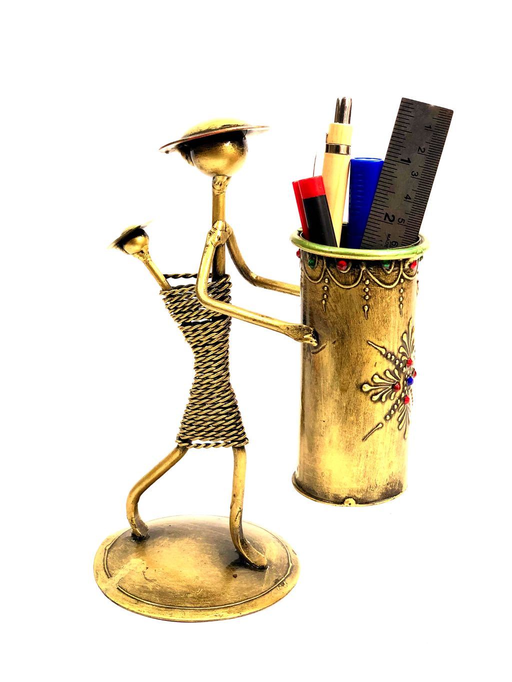 Conceptual Mother Child Multipurpose Holder Pen Stand Home Tamrapatra