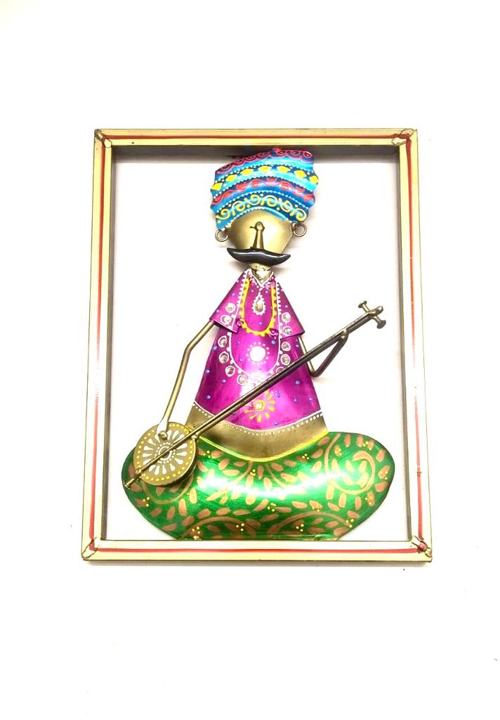 Metal Art Much Doll Traditional Man Playing Instruments Artistic From Tamrapatra