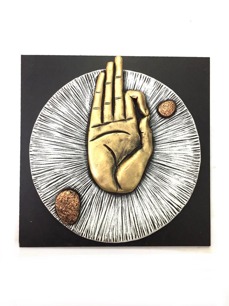 Shades Of White Gold Hand Gestures Spiritual Artwork Mudra Art Tamrapatra